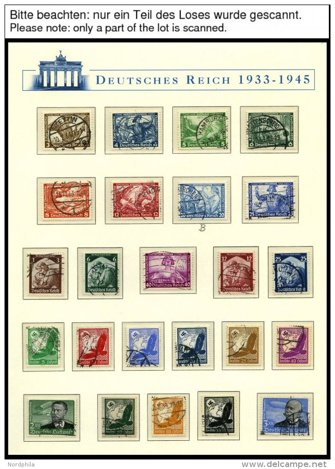 SAMMLUNGEN O, 1932-45, Gestempelte Saubere Sammlung Im Borek Spezialalbum, Bis Auf Mi.Nr. 496-98 Und Bl. 2,3 Und 5 Wohl - Used Stamps