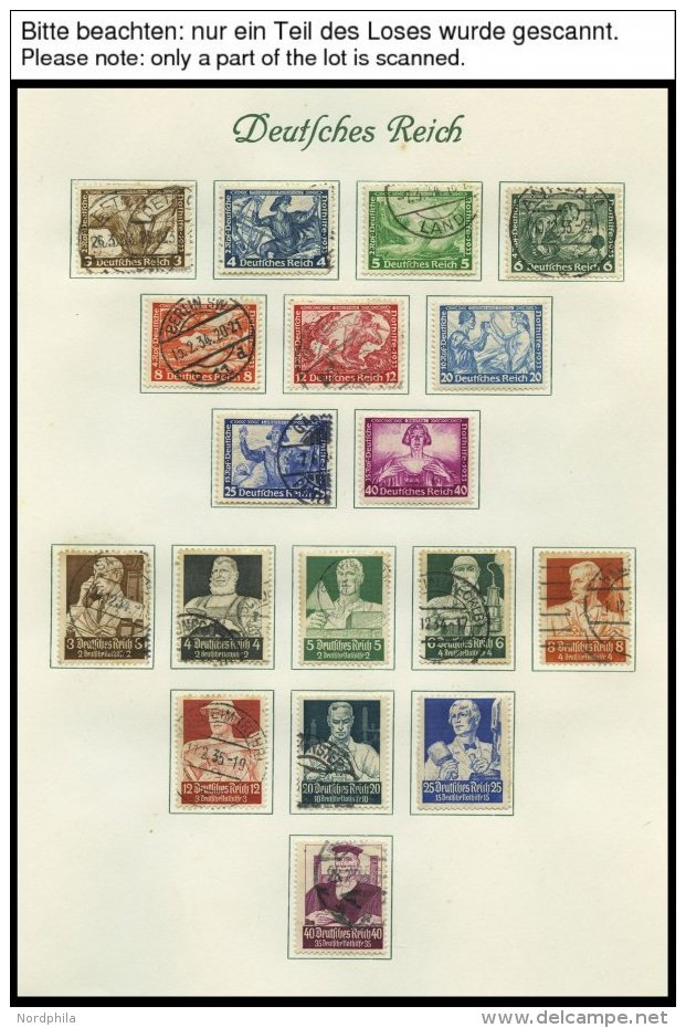 SAMMLUNGEN O,BrfStk,* , 1923-45, Sammlung Dt. Reich Im Alten Borek Album Mit Vielen Guten Mittleren Werten, Sätzen - Oblitérés