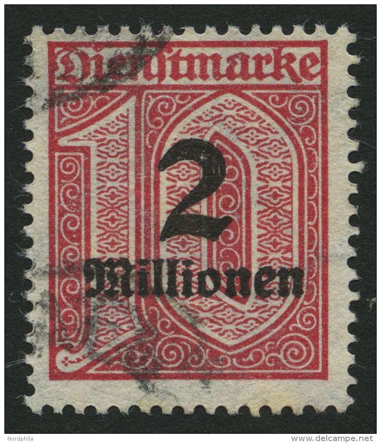 DIENSTMARKEN D 97Y O, 1923, 2 Mio. M. Auf 10 Pf. Lilarot, Wz. Liegend, Pracht, Fotoattest Dr. Oechsner, Mi. 4000.- - Service