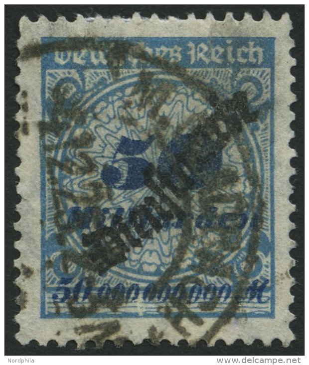 DIENSTMARKEN D 88 O, 1923, 50 Mrd. M. Kobaltblau, Feinst (kleine Zahnmängel), Gepr. Winkler, Mi. 260.- - Service