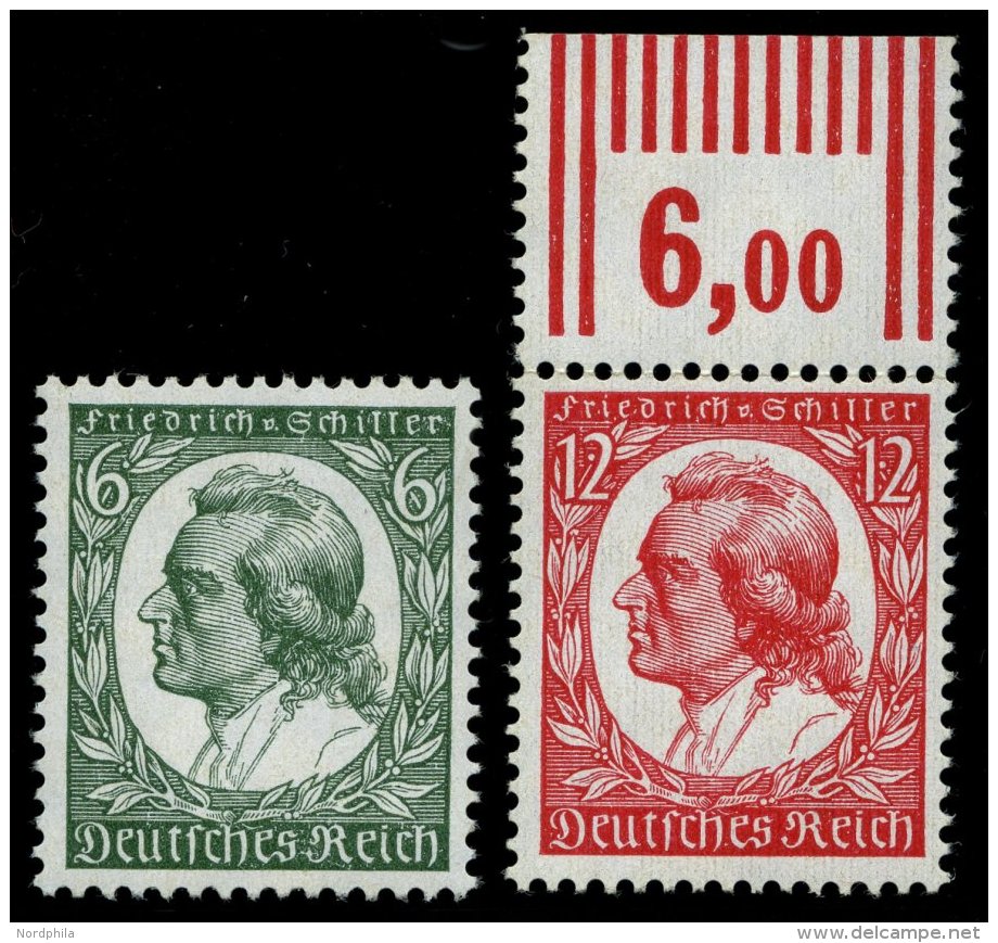 Dt. Reich 554/5 **, 1934, Schiller, Pracht, Mi. 100.- - Used Stamps