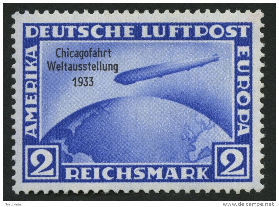 Dt. Reich 497 **, 1933, 2 RM Chicagofahrt, Pracht, Gepr. Schlegel, Mi. 300.- - Other & Unclassified