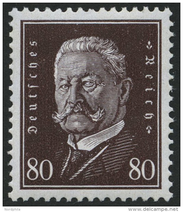 Dt. Reich 422 **, 1928, 80 Pf. Hindenburg, Normale Zähnung, Pracht, Mi. 340.- - Used Stamps