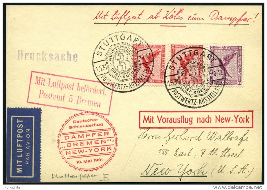 Dt. Reich 379I BRIEF, 1926, 10 Pf. Adler Mit Abart Unterer Strich Des Ersten E In Deutsche Nach Links Verlängert, M - Used Stamps