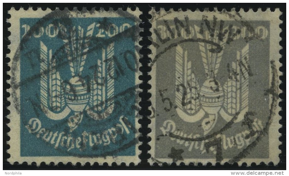 Dt. Reich 349/50 O, 1924, 200 Und 300 Pf. Holztaube, 2 Prachtwerte, Mi. 240.- - Used Stamps