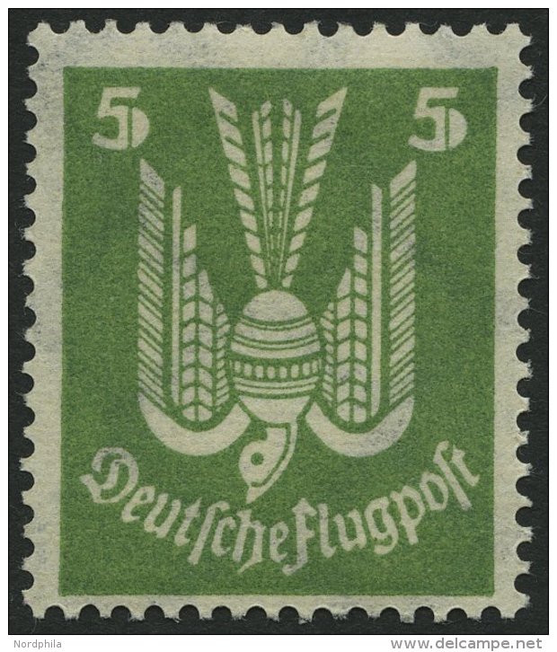 Dt. Reich 344Y *, 1924, 5 Pf. Holztaube, Wz. Liegend, Falzrest, Pracht, Mi. 120.- - Used Stamps