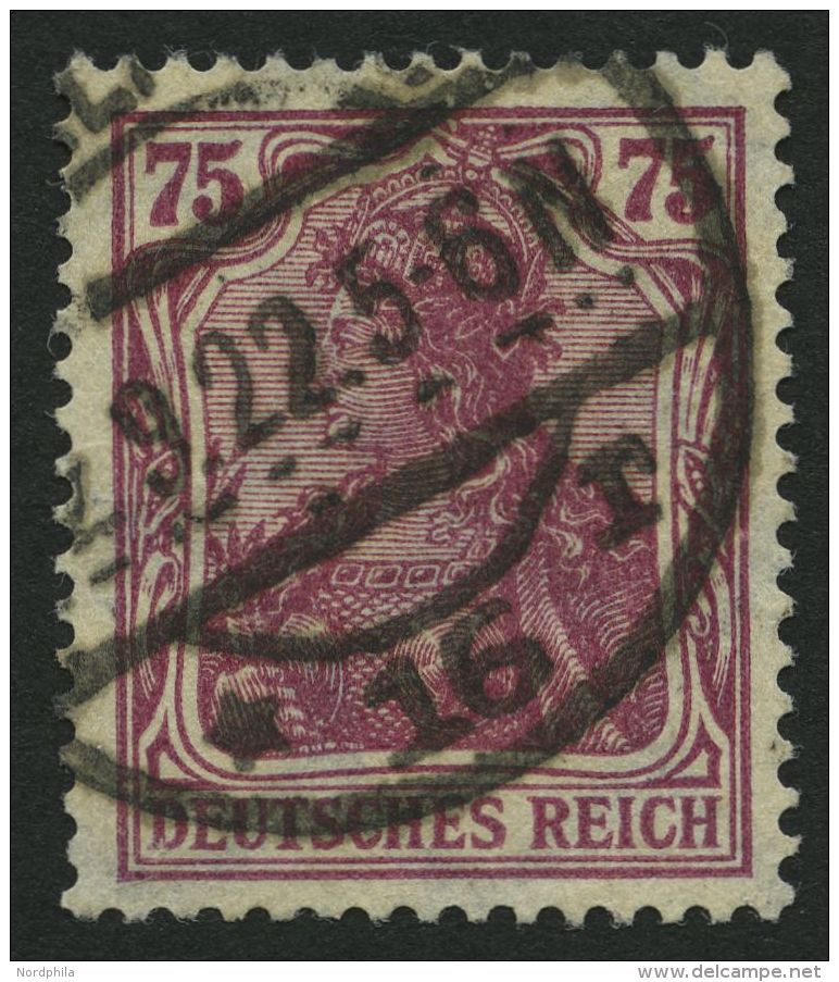 Dt. Reich 197b O, 1922, 75 Pf. Rosalila, Pracht, Gepr. Infla, Mi. 180.- - Other & Unclassified