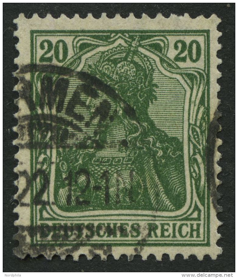 Dt. Reich 143c O, 1920, 20 Pf. Dunkelblaugrün, Pracht, Gepr. Infla, Mi. 130.- - Other & Unclassified