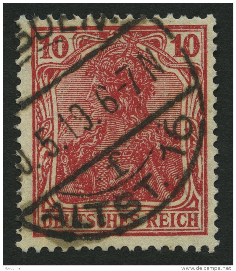 Dt. Reich 86IIf O, 1919, 10 Pf. Dunkelrosarot Kriegsdruck, üblich Gezähnt Pracht, Gepr. Jäschke-L., Mi. 2 - Autres & Non Classés