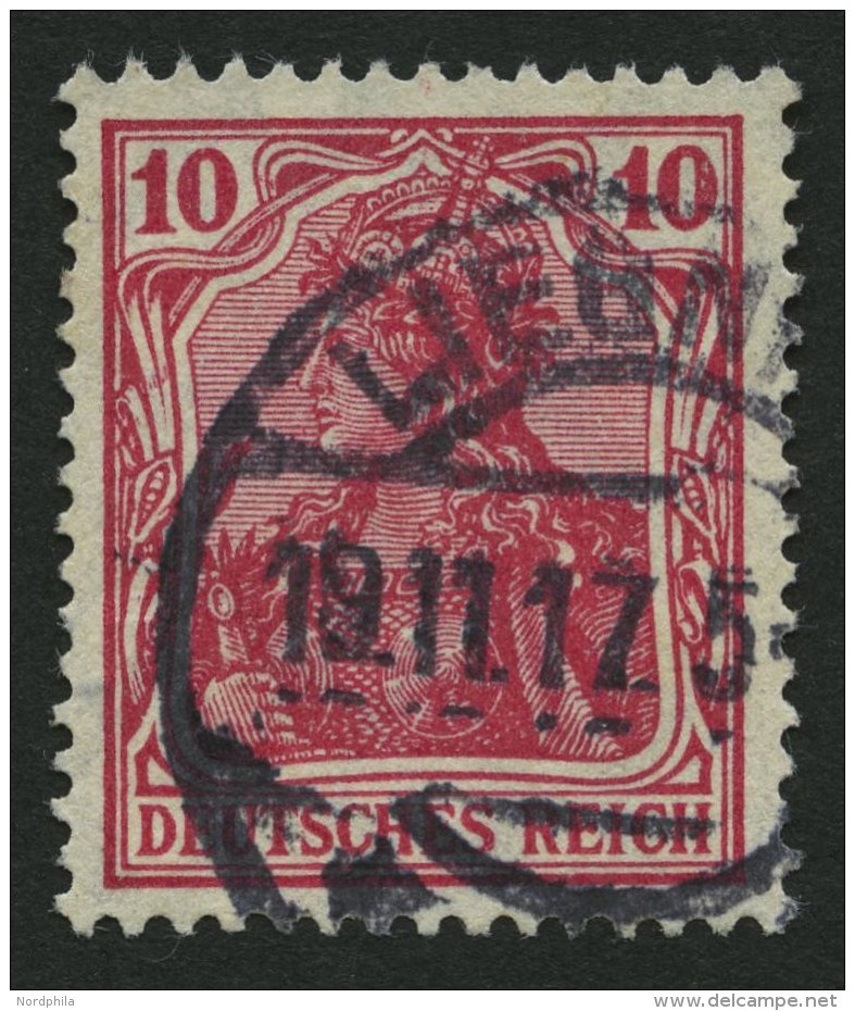 Dt. Reich 86IId O, 1915, 10 Pf. Karmin Kriegsdruck, Pracht, Gepr. Jäschke, Mi. 110.- - Autres & Non Classés