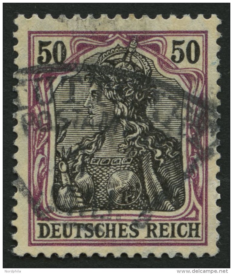 Dt. Reich 91Iy O, 1912, 50 Pf. Auf Orangeweiß Friedensdruck, Pracht, Gepr. Zenker, Mi. 100.- - Other & Unclassified
