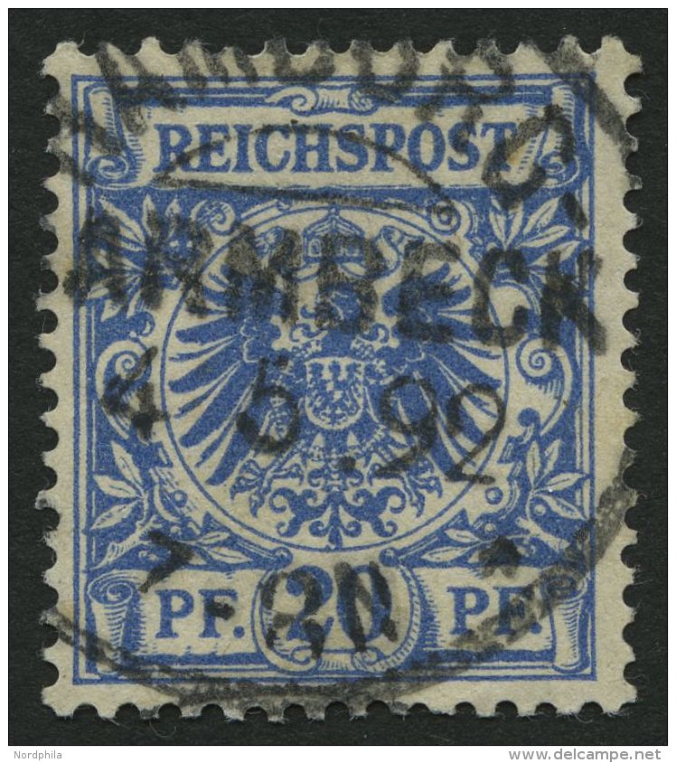 Dt. Reich 48c O, 1891, 20 Pf. Preußischblau, Pracht, Gepr. Zenker, Mi. 150.- - Other & Unclassified