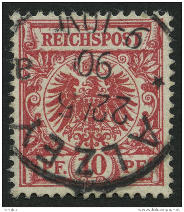 Dt. Reich 47ba O, 1890, 10 Pf. Lebhaftrosarot, Pracht, Gepr. Zenker, Mi. 60.- - Other & Unclassified