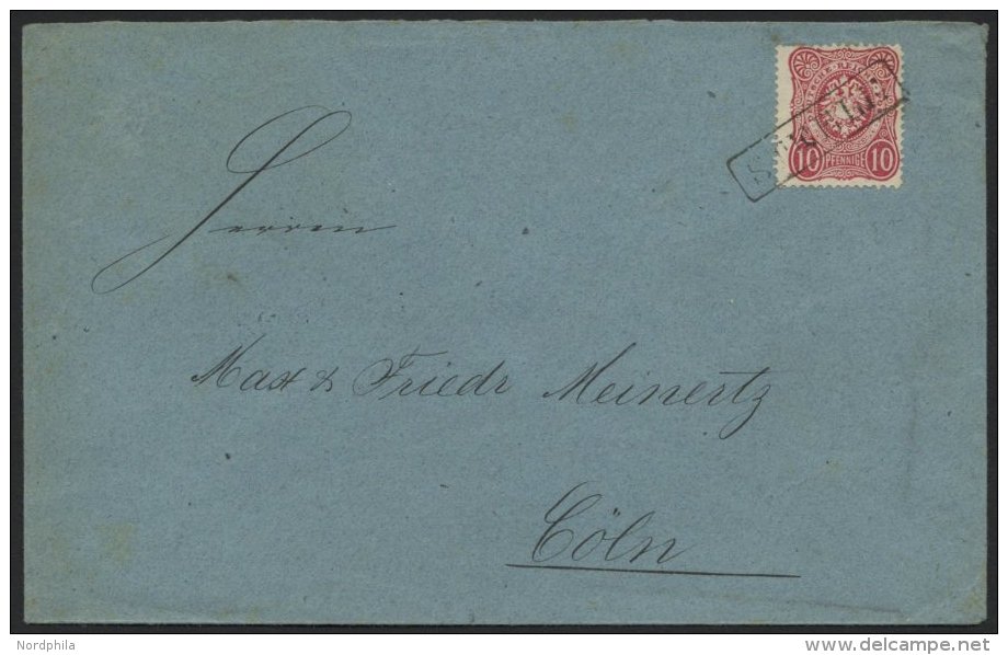 Dt. Reich 33a BRIEF, 1875, 10 Pfe. Karmin, üblich Gezähnt, Auf Brief Mit R1 STEELE, Rückseitiger R3 STEEL - Used Stamps