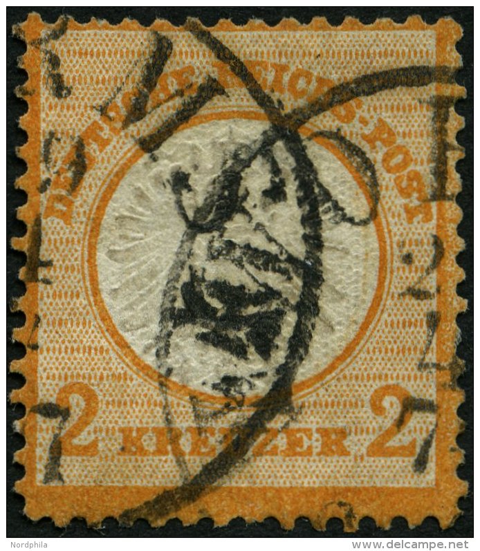 Dt. Reich 24 O, 1872, 2 Kr. Orange, TuT-Stempel WORMS, Fotobefund Brugger: Die Marke Ist Farbfrisch Und Sehr Gut Gepr&au - Used Stamps