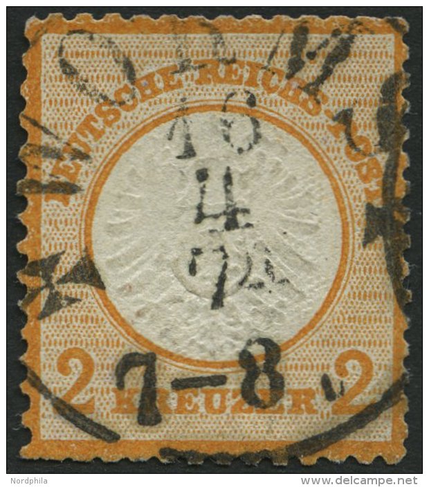 Dt. Reich 24 O, 1872, 2 Kr. Orange, Zentrischer TuT-Stempel WORMS, Fotobefund Sommer: Die Marke Ist Farbfrisch, Klar Gep - Used Stamps