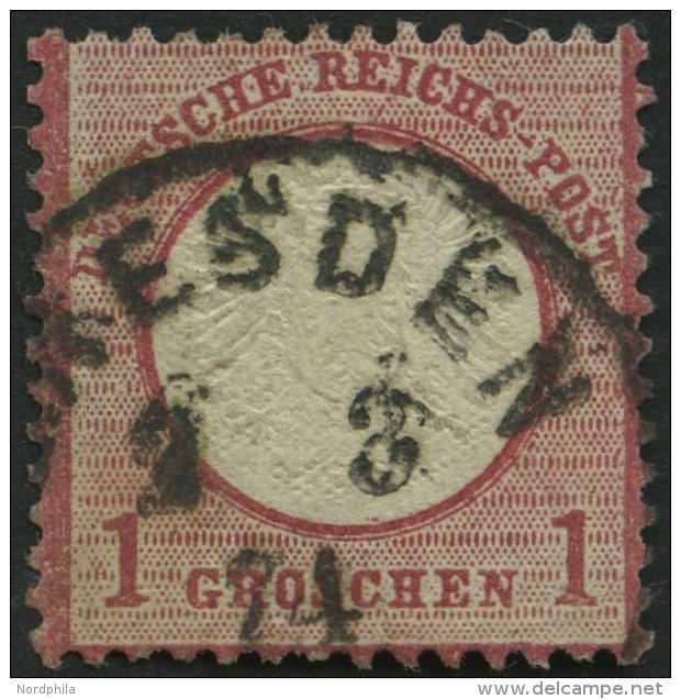 Dt. Reich 19 O, 1872, 1 Gr. Rotkarmin, Sehr Kleine Marke (L 14), Pracht, Kurzbefund Sommer - Usados