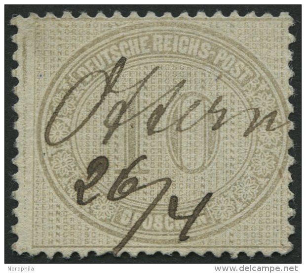 Dt. Reich 12~ , 1872, 10 Gr. Hellgraubraun, Handschriftliche Entwertung, Pracht, Mi. 230.- - Used Stamps