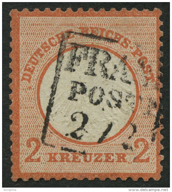 Dt. Reich 8 O, 1872, 2 Kr. Rötlichorange, Pracht, Fotobefund BP Basel, Mi. 400.- - Other & Unclassified
