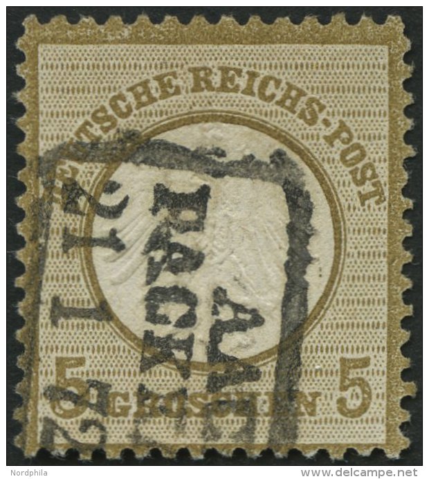 Dt. Reich 6 O, 1872, 5 Gr. Ockerbraun Mit Preußischem Packkammerstempel AACHEN PACKKAMMER, R!, Seltene Zufallsentw - Usati