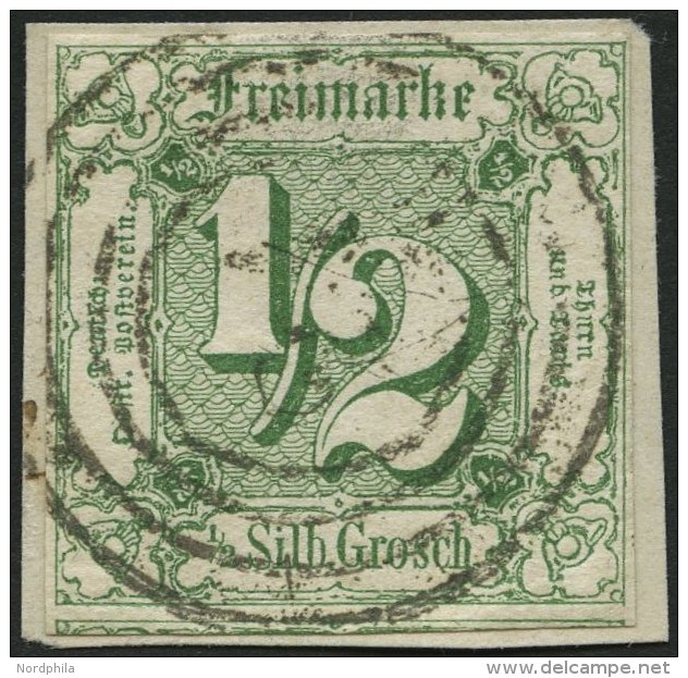 THURN Und TAXIS 14 BrfStk, 1859, 1/4 Gr. Grün, Nummernstempel 24 (GELNHAUSEN), Allseits Breitrandig, Prachtbriefst& - Other & Unclassified