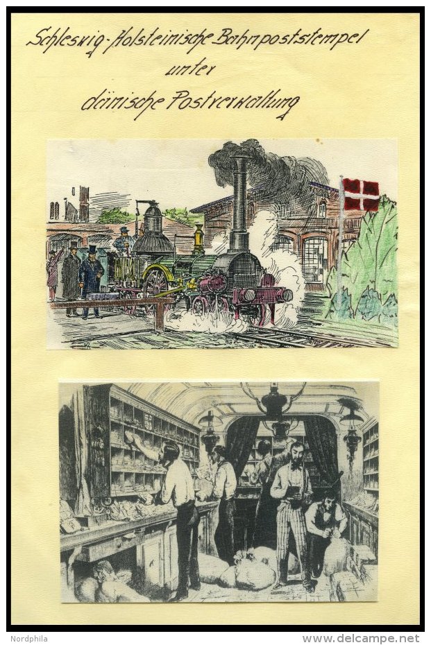 SCHLESWIG-HOLSTEIN Briefsammlung Holsteinisches Eisenbahn Post-Speditons Bureau, Sauber Beschriftete Sammlung Mit 19 Bri - Schleswig-Holstein