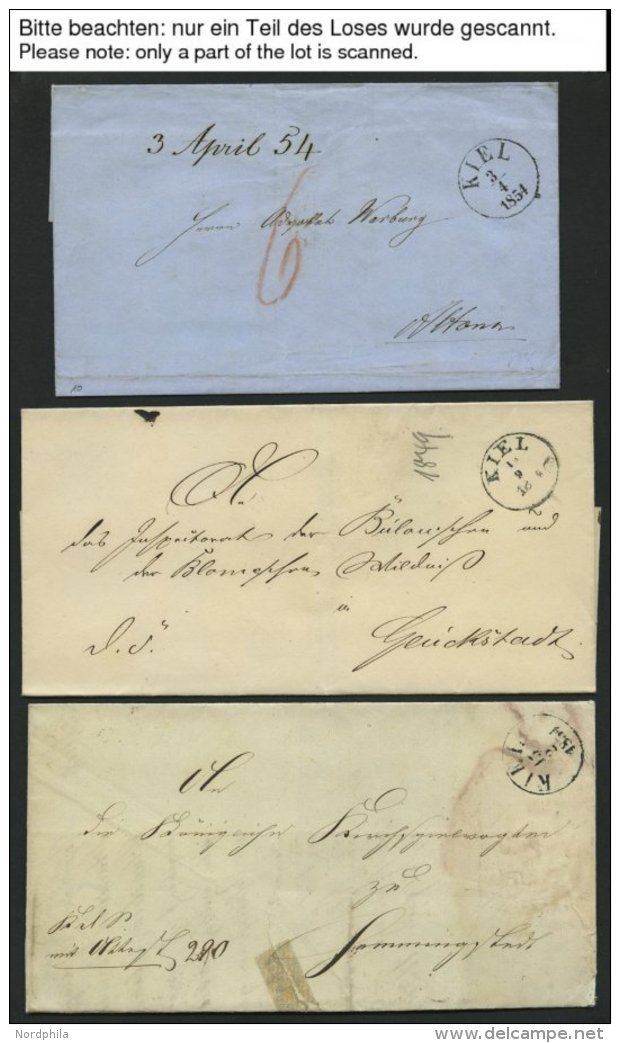 SCHLESWIG-HOLSTEIN KIEL (1849-1875), 7 Meist Verschiedene Markenlose Briefe, Feinst/Pracht, Besichtigen! - Prephilately