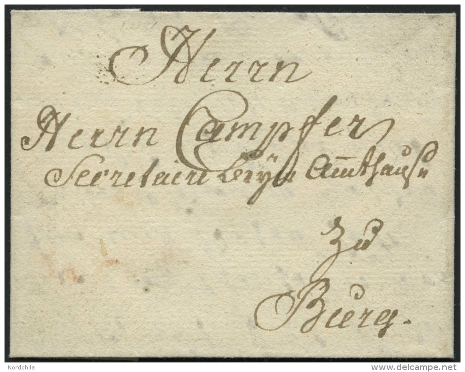 SCHLESWIG-HOLSTEIN - ALTBRIEFE 1781, Kleiner Brief Mit Inhalt Von Petersdorf Nach Burg/Fehmarn, Pracht - Préphilatélie