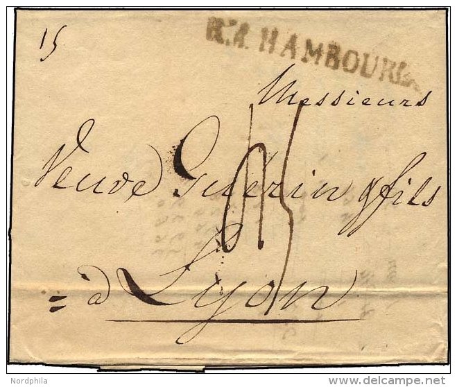 HAMBURG 1811, R.4. HAMBOURG, L1 Auf Brief Nach Lyon, Pracht - Other & Unclassified