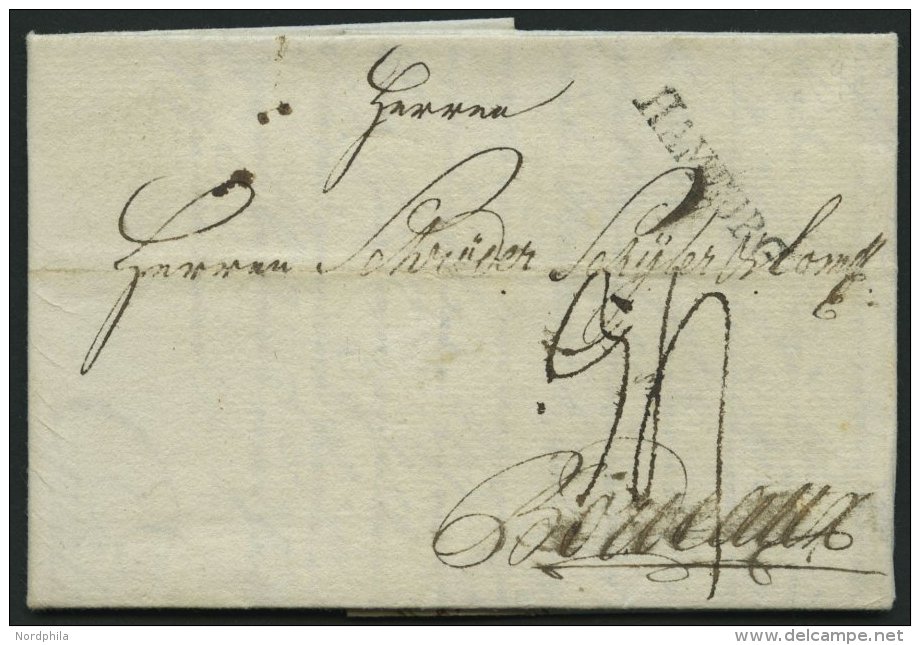 HAMBURG VORPHILA 1791, HAMBURG, L1 Auf Brief Nach Bordeaux, Feinst - Other & Unclassified
