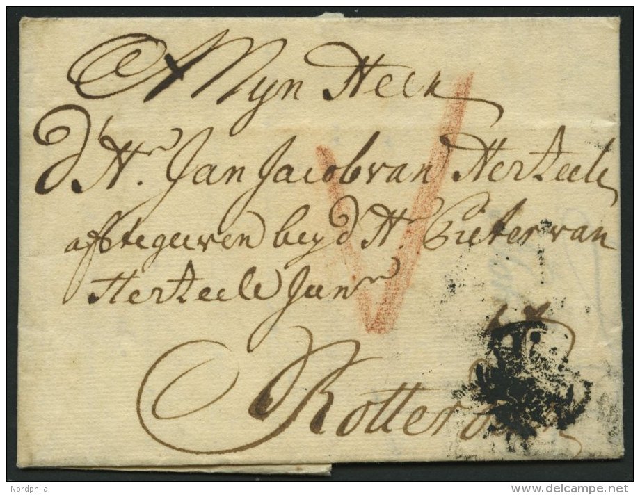 HAMBURG VORPHILA 1734, Brief Von Hamburg Nach Rotterdam, Feinst - Other & Unclassified