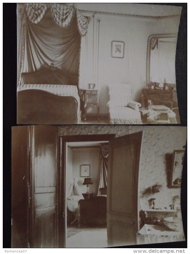 CAMP De CHÂLONS (Marne) - Lot De 2 Photos Authentiques - INTERIEUR D'une Belle DEMEURE De La RUE Du GENIE - 1899 - War, Military