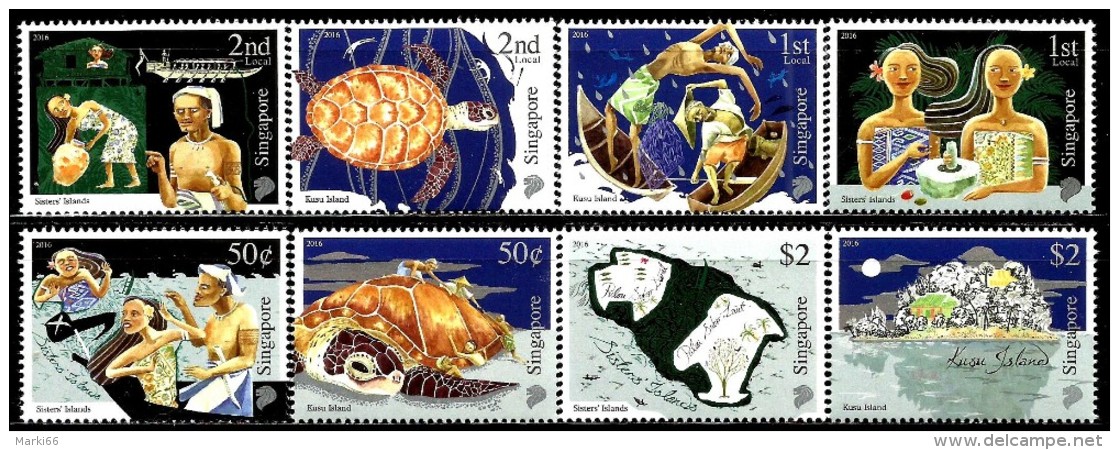 Singapore - 2016 - Singapore Myths And Legends - Sisters Islands And Kusu Island - Mint Stamp Set - Singapur (1959-...)