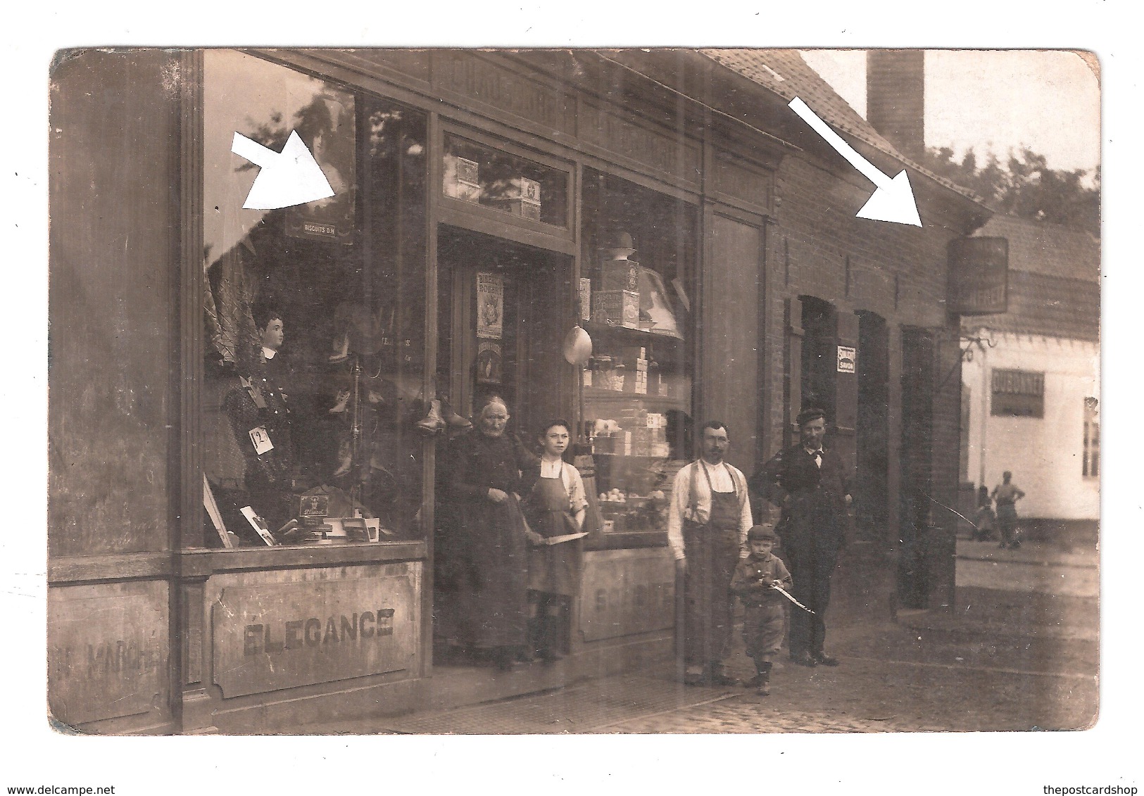 Souvenir From ARRAS Charcuterie Marche TO THE LEFT DROITE Lizez Message Derriere Shopfront - Arras