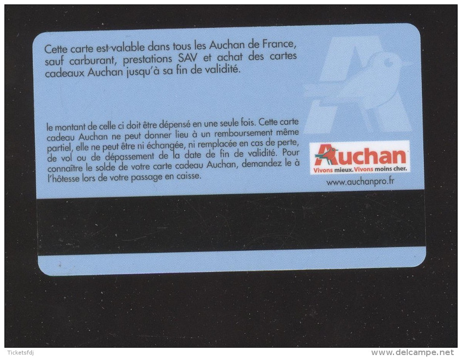 Carte Cadeau Auchan - LOTO - 25 € - CLUB METROPOLE SUD - Cartes Cadeaux