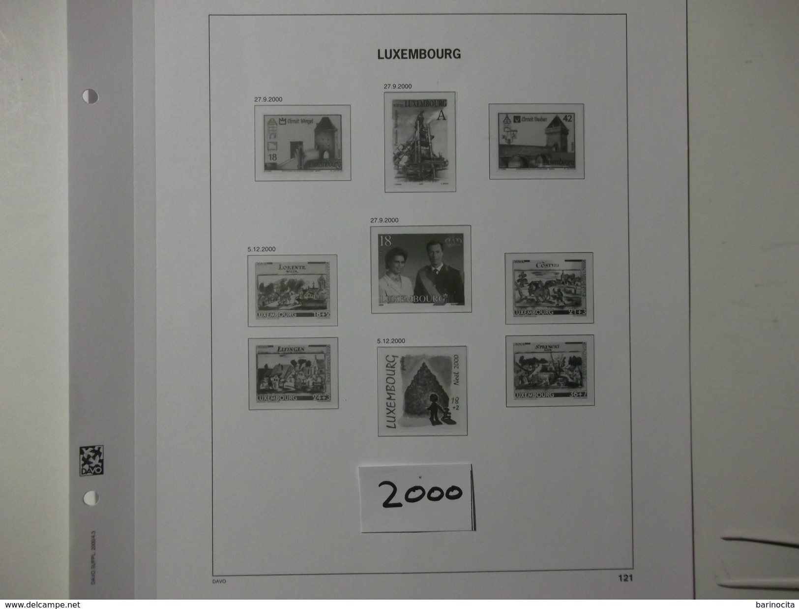 LUXEMBOURG  - DAVO LUXE  Les Feuilles De L'année 2000 - Comme Neuf  - Voir Photo - - Reliures Et Feuilles