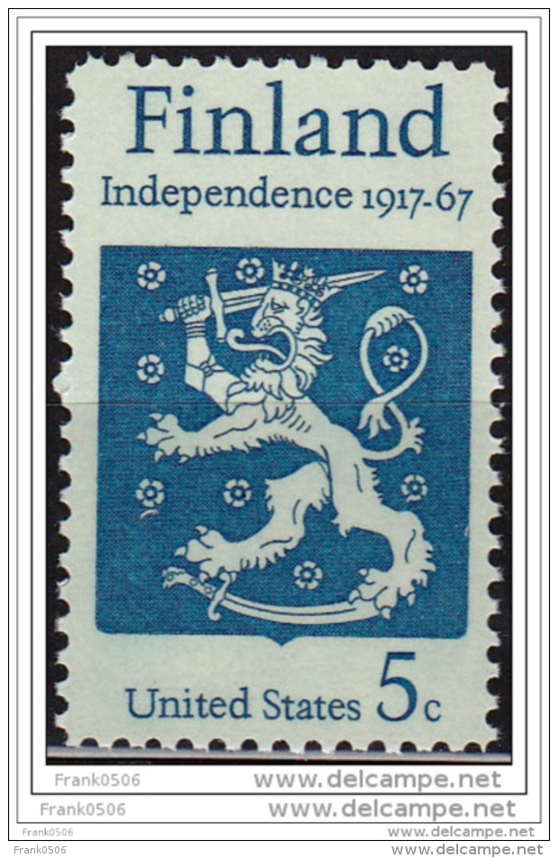 USA 1967, Finnish Independence - 50th Anniv, MNH - Neufs