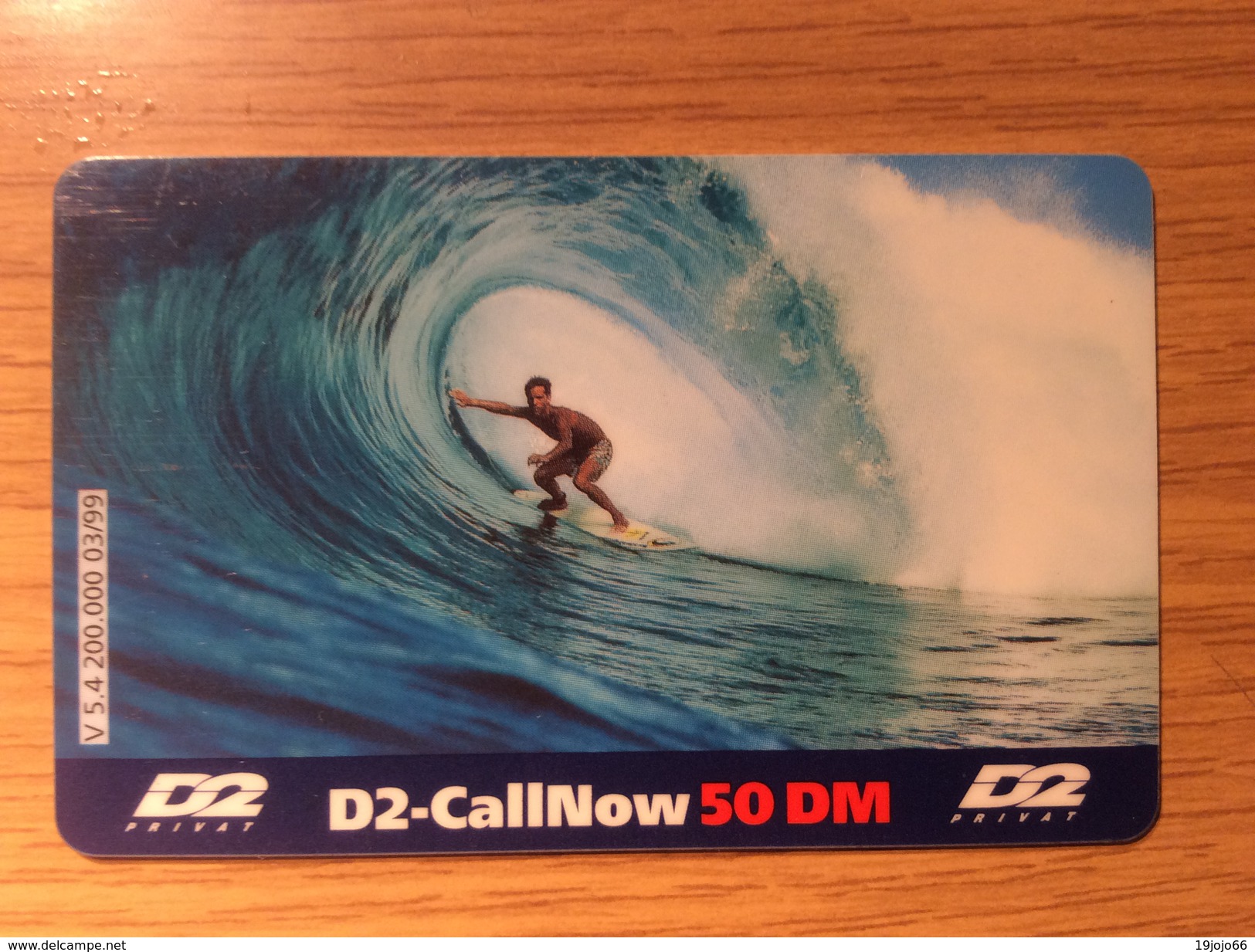 Rarer Prepaid Card D2 Call Now - 50 DM  Wave Board - Wellenreiter  -   Rare And Fine Used - Little Printed - [2] Prepaid
