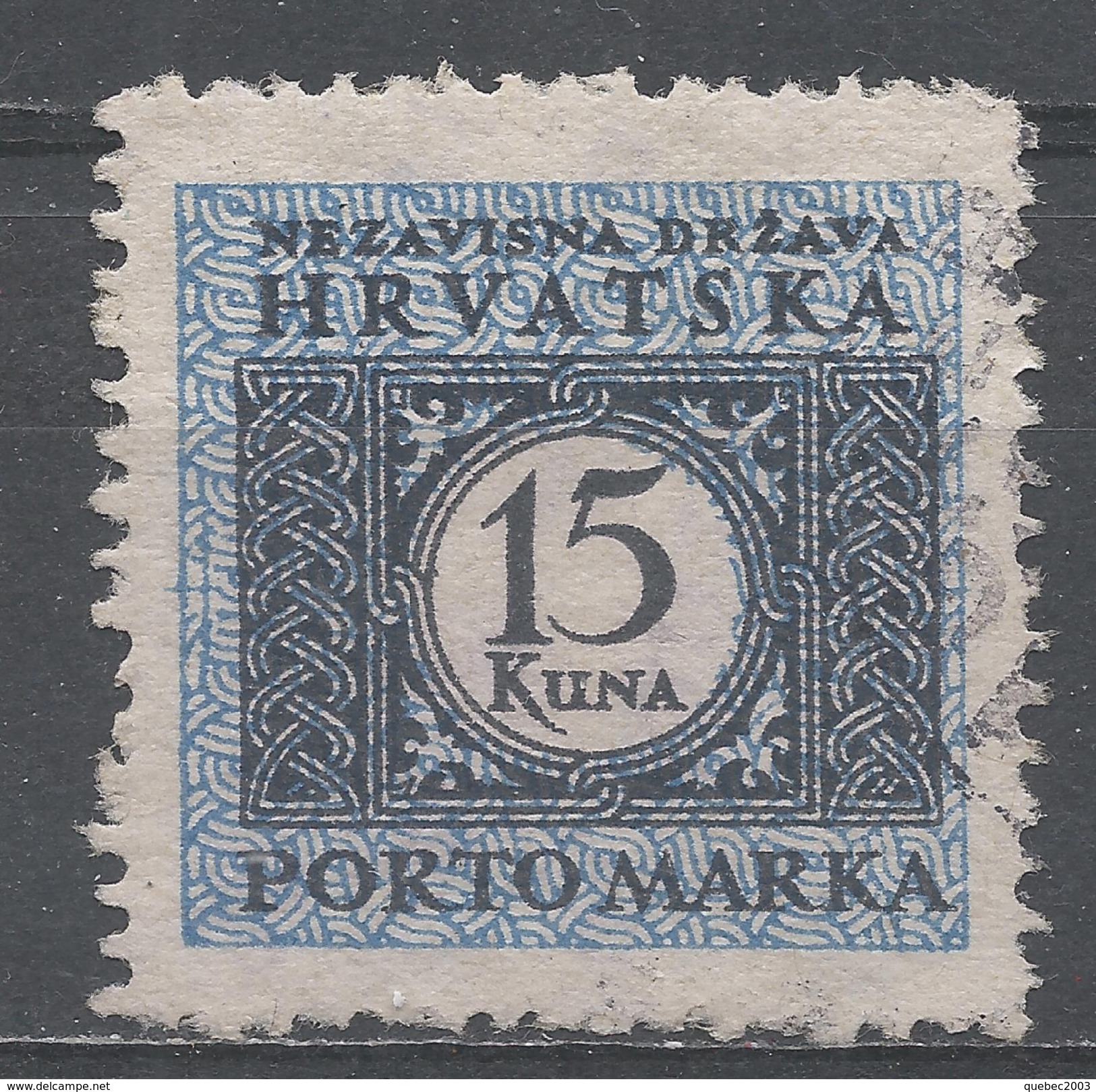 Croatia 1943. Scott #J18 (U) Numeral Of Value - Croatie