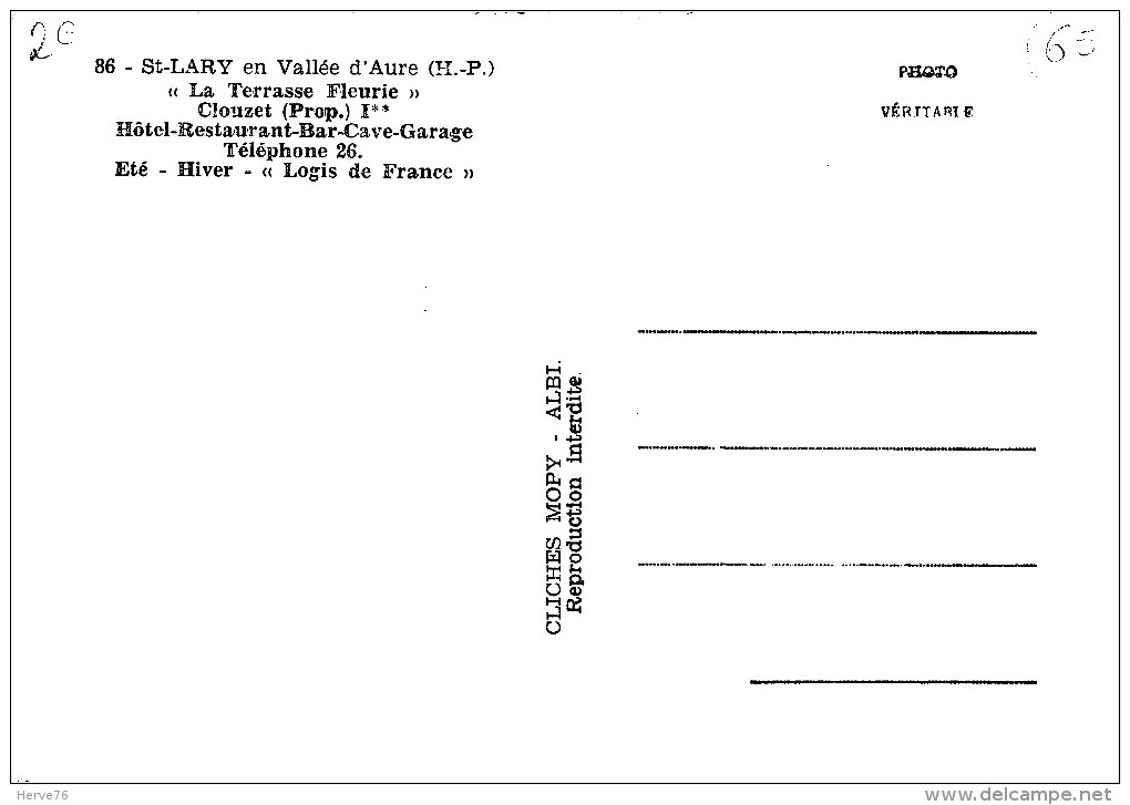 ST LARY - "la Terrasse Fleurie" Hôtel Restaurant Bar - CPSM Grand Format - Autres & Non Classés