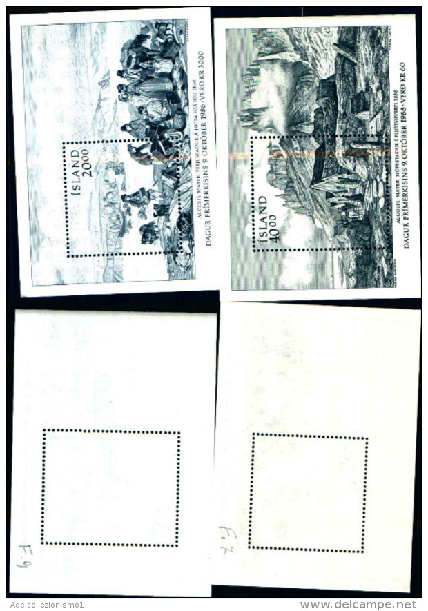 84288) Islanda-1988-giornata Del Franmcobollo 2 BF-n.7-9-nuovi - Unused Stamps