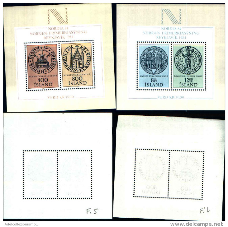 84291) Islanda-1982-83-nordia 84- 2-BF-n.4-5-nuovi - Unused Stamps