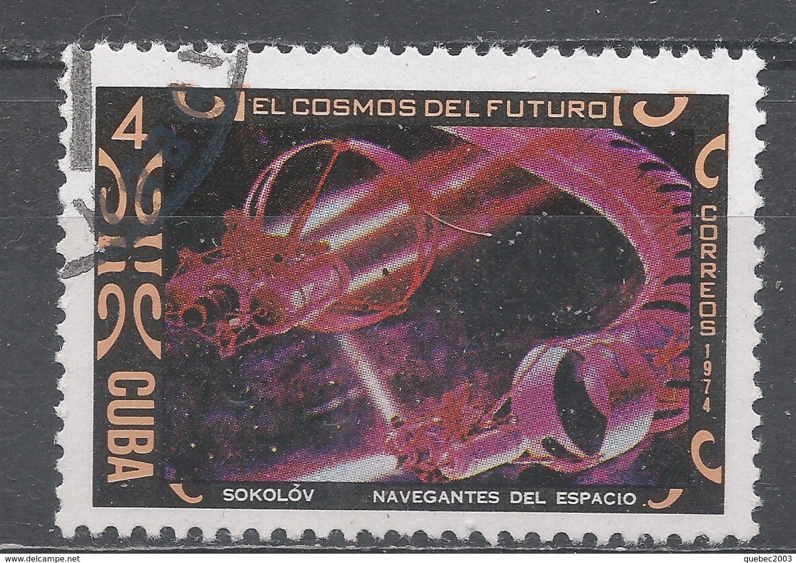 Cuba 1974. Scott #1884 (U) Flight Through Space, Painting By A. Sokolov - Oblitérés
