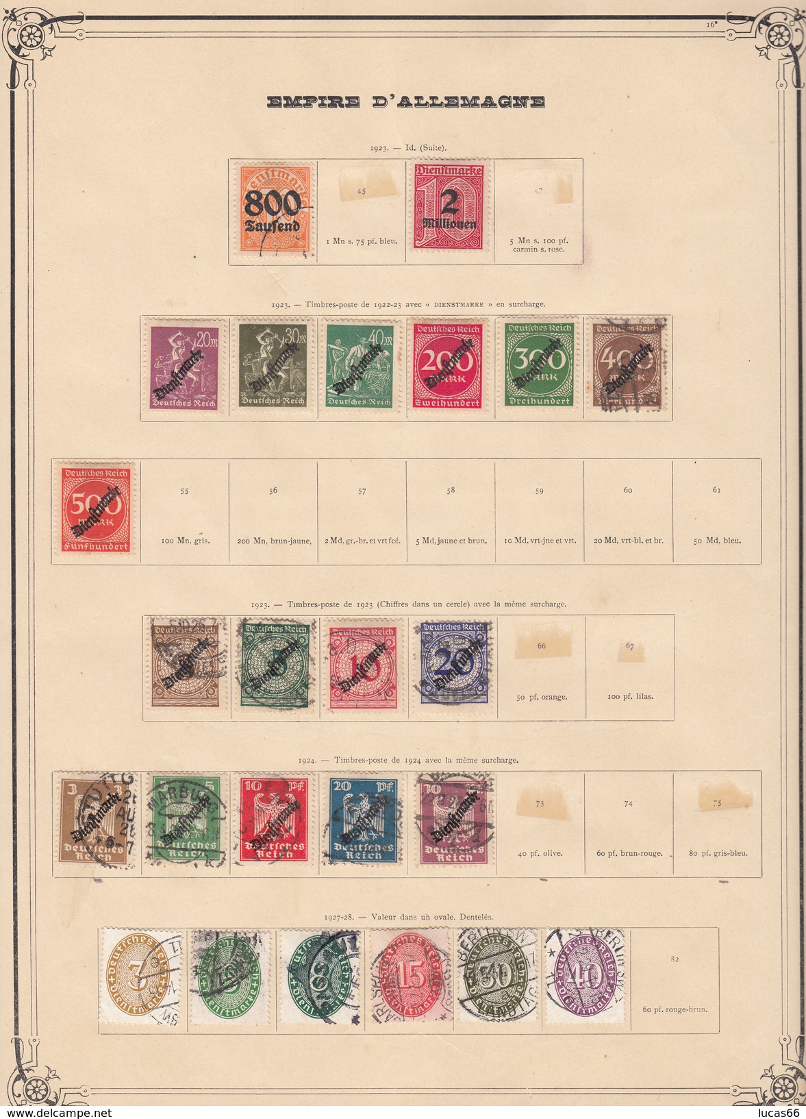 Antica Collezione Germania e Reich 1870-1950 in maggioranza usati in buone condizioni generali