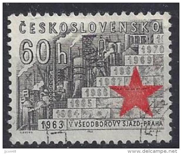 Czechoslovakia 1963  Gewerkschaftskongress  (o) Mi.1385 - Gebraucht