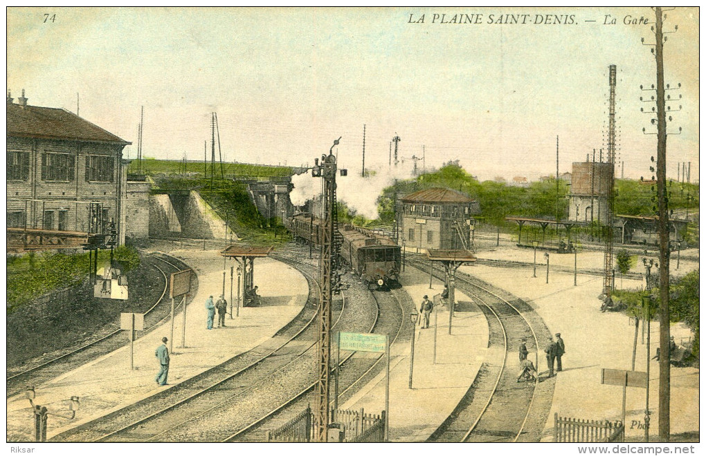 LA PLAINE SAINT DENIS(SEINE SAINT DENIS) GARE(TRAIN) CARTE EN COULEUR - L'Ile Saint Denis