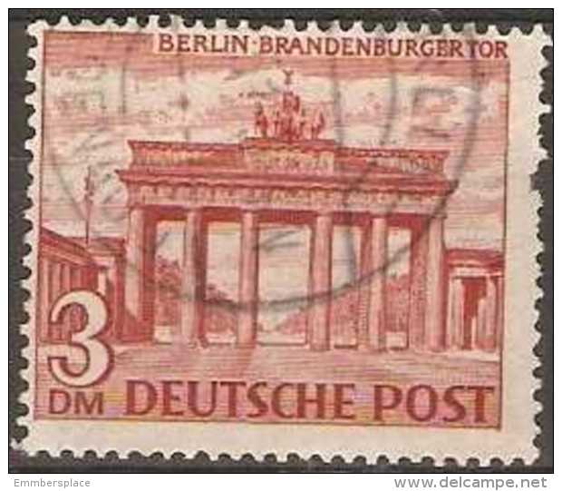 WEST BERLIN - 1949 VIEWS 3DM (BRANDENBURG GATE) USED  SG 52  Sc 9N50 - Gebraucht