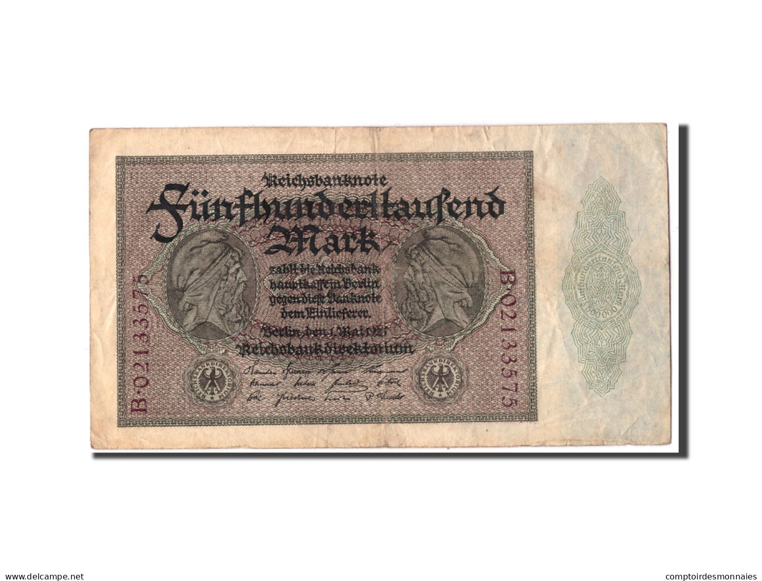 Billet, Allemagne, 500,000 Mark, 1923, 1923-05-01, KM:88a, TB - 500.000 Mark