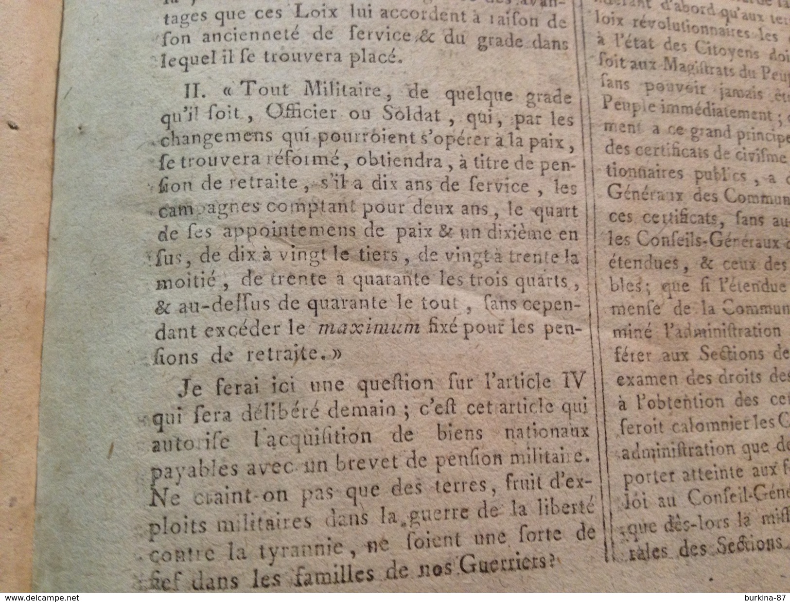 JOURNAL DE PARIS, NATIONAL , JEUDI 14 FÉVRIER 1793 , AN II DE LE REPUBLIQUE
