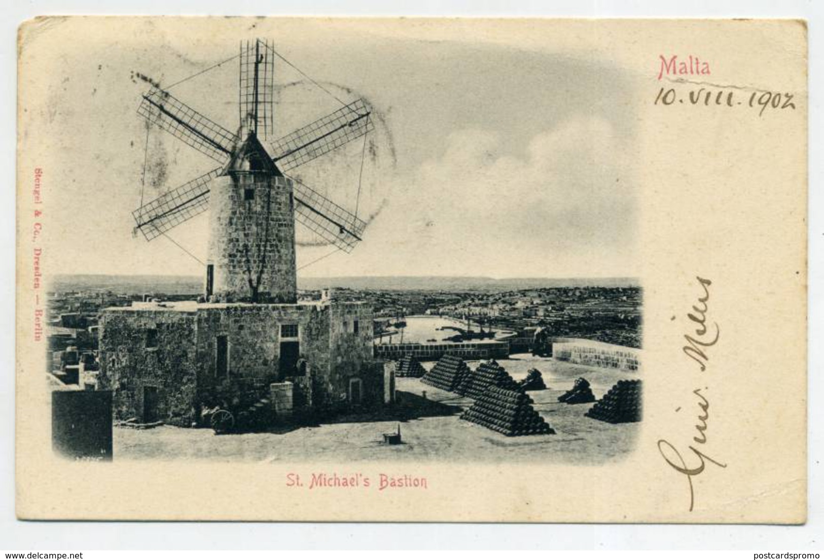 MALTA - St. Michael's Bastion  ( 2 Scans ) - Malta